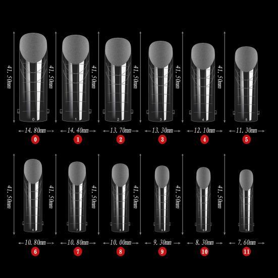 120 шт./кор. накладные кончики ногтей с линиями смешанного размера, съемные, легко подстригаемые, наращивание ногтей, прозрачные скульптурные типсы с полным покрытием, накладные ногти, УФ-гель-лак