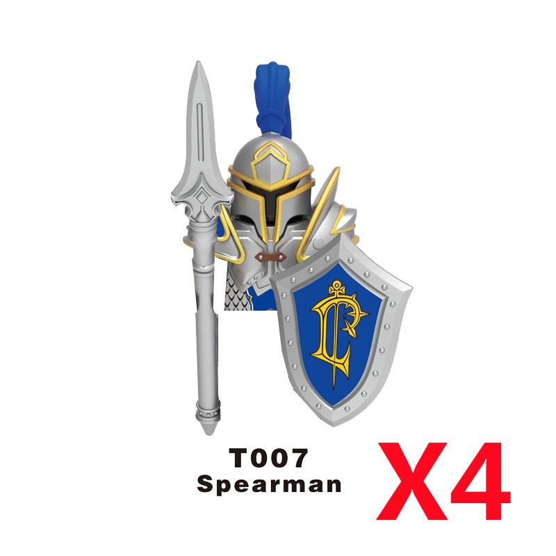 Средневековый Солдат Рыцарь Фигурка MOC Строительный Блок Зеленый Дракон Замок Пехота Орки Пират Римская Кавалерия Оружие Игрушки Подарки D122