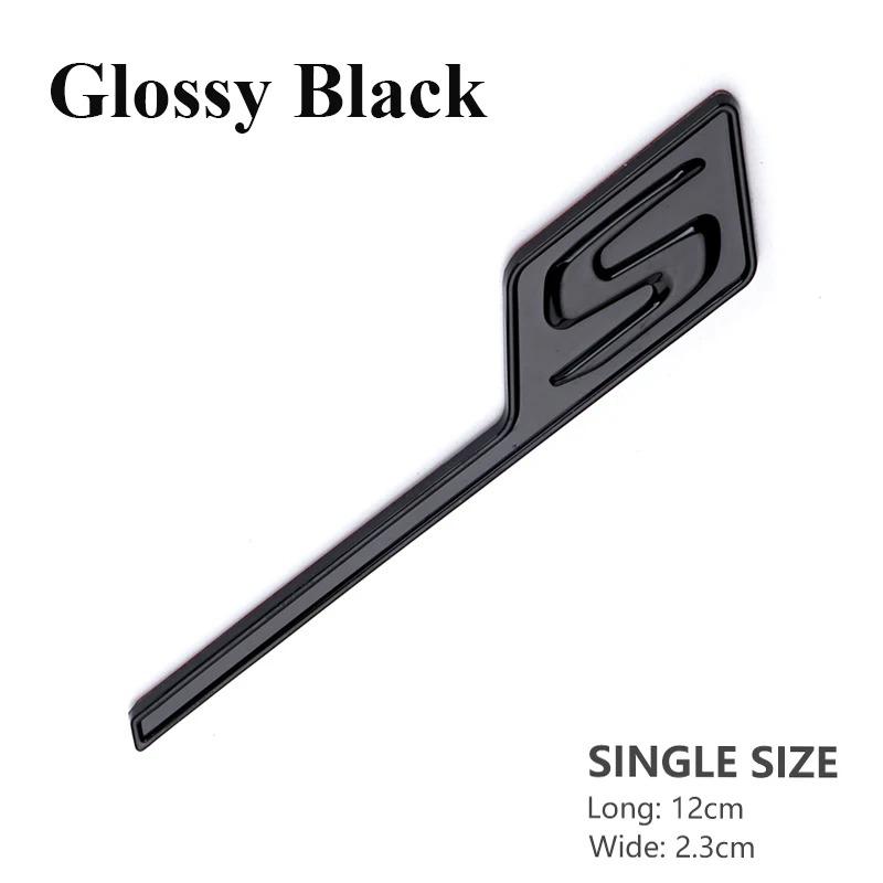 3D ABS Car Rear Trunk Badge Sticker Emblem S Logo For Mercedes Benz AMG A45 W176 GTS GT43S GT63S CLA45S C117 C63s C43S W205 E63S AC1
