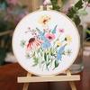 DIY Flower Embroidery Kit Colorful Embroidery Set Sewing Supplies Cross Stitch Set  Beginner