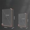 Fashion 6inch/8inch Acrylic Sign Holder Metal Stand Elegant Poster Display Frame Table Display Menu Holder Rack Restaurant Menu