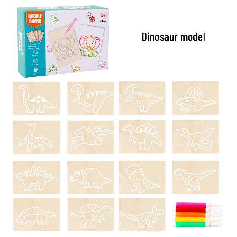 Wooden Painting & Drawing Set for Kids: Kindergarten & Primary School Beginner Art Kit