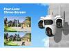 ICsee 360° Rotating WiFi Surveillance Camera with Triple-Lens, Triple-Screen, and Human Detection