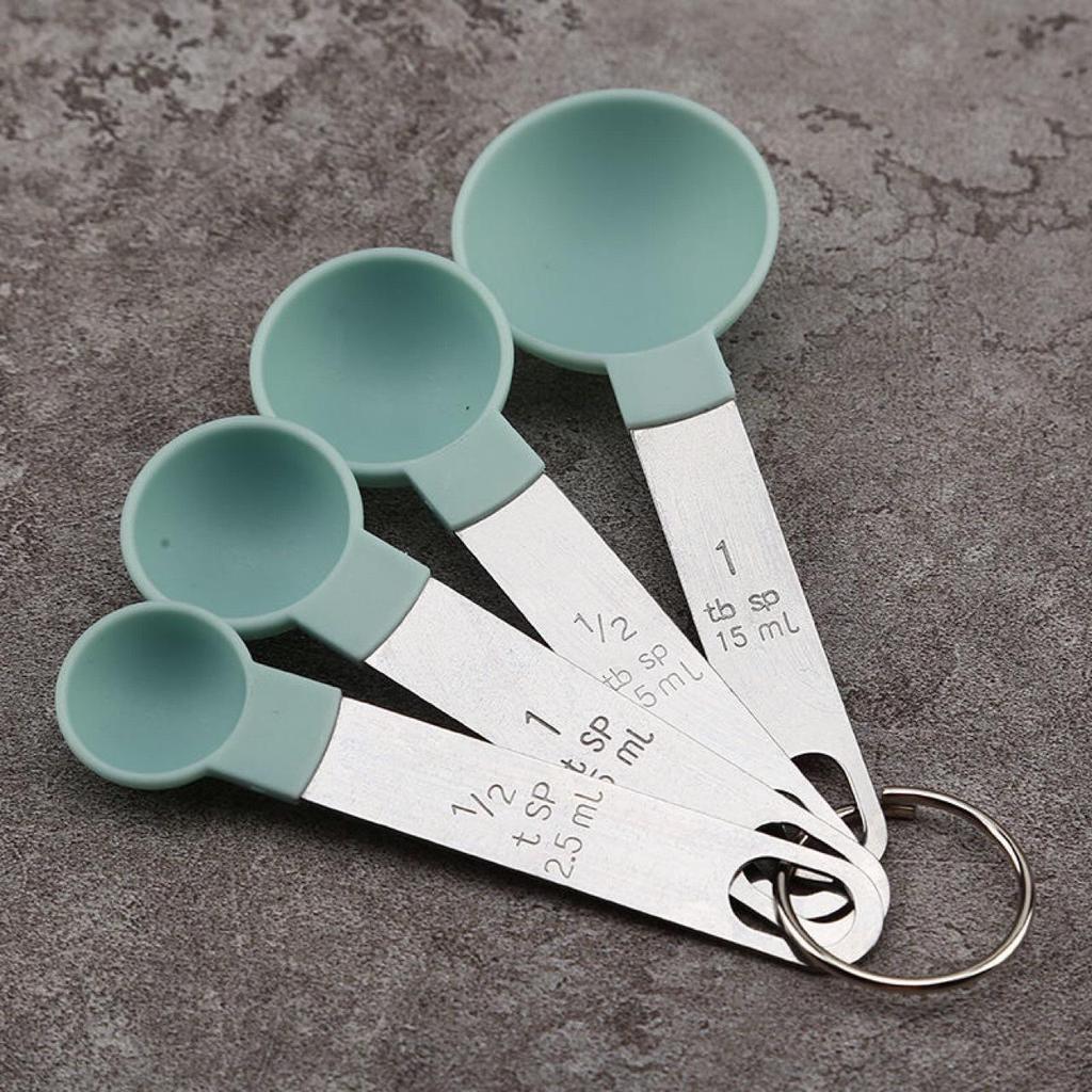 8-Piece Baking Tool Set: Stainless Steel Measuring Cups & Spoons with Scale