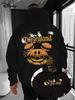 Disney Casual Men's Hoodie Halloween Classic Mickey Spider Web Pumpkin Pattern Double Sided Pattern Design Fall/Winter Hoodie