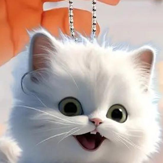 Подвеска для автомобиля Cat, 2D, плоская акриловая подвеска для зеркала заднего вида автомобиля, подвеска в виде котенка