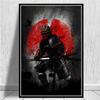 Bonsa Bushido Samurai Kanji Ink, японские плакаты с ниндзя и принты, настенные художественные картины на холсте, эстетический декор комнаты, образы