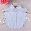 Versatile False Collar Collar Striped Shirt False Collar Shirt Decorative Temperament Versatile Loose And Comfortable Shirt Collar
