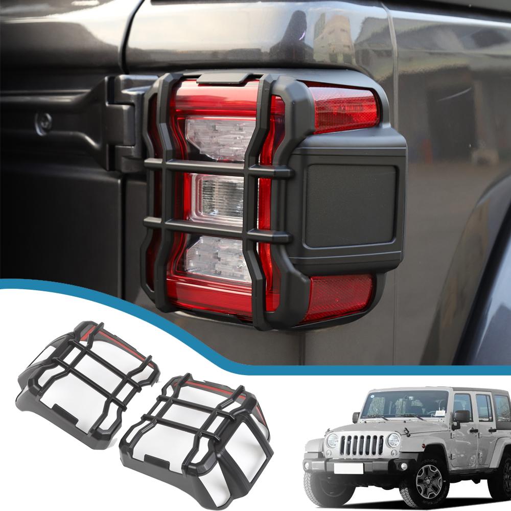 Car Tail Light Decoration LED Taillight Protection Guards Cover for Jeep Wrangler JL 2018-2023 Lamp Hoods Exterior