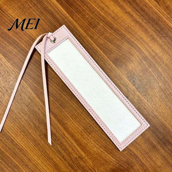 Self Adhesive Bookmark Base Self-Finishing Needlepoint Bookmark, Durable PU Leather Book Pattern Display Marker, Backing DIY Personalized Handmade