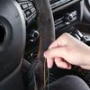 Замшевая коровья кожа Сделай сам Ручной шов Чехлы на руль автомобиля Защитник руля автомобиля Мода Нескользящий 38 см Автоаксессуары
