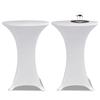 VidaXL Stretch Table Covers Ø 80 Cm White 2 Pcs 241203