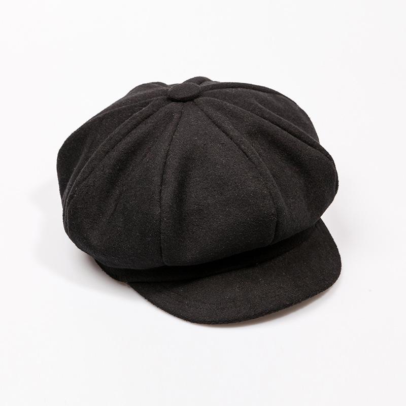 Берет корейский стиль британская шерстяная восьмиугольная шляпа осень и зима милая простая ретро универсальная верблюжья шляпа художника