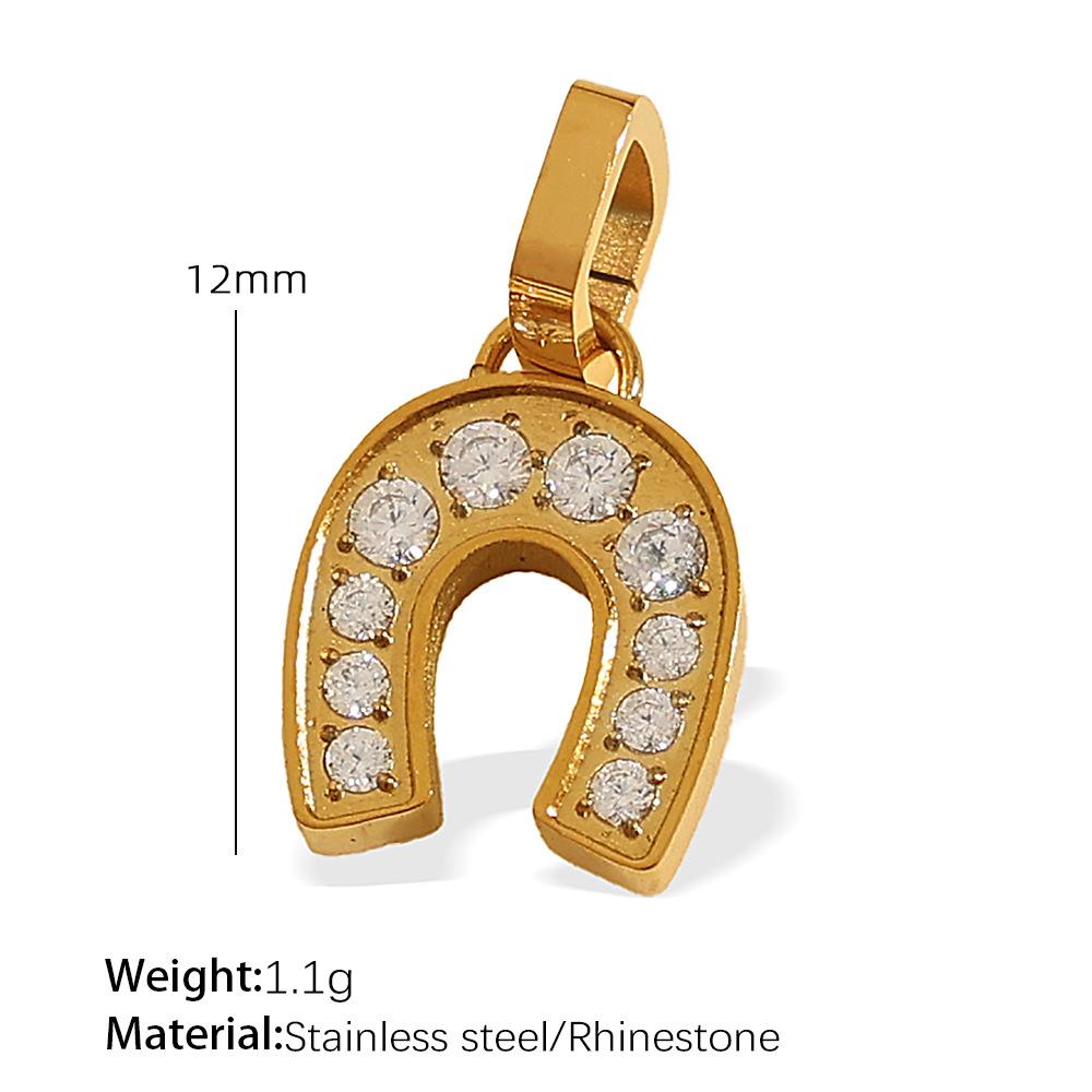 Exquisite Diy Diverse Diamond Pendant Accessories Stainless Steel Gold Plated Versatile Pendant Collection