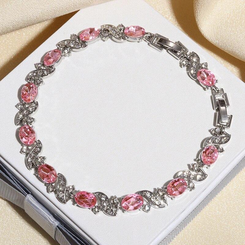 Сверкающий браслет-цепочка со стразами для женщин и девочек, элегантный модный вечерние, свадебные, помолвочные украшения, подарок на годовщину