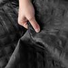 VELVI Soft bedspread - quilted pattern black - 220x240cm
