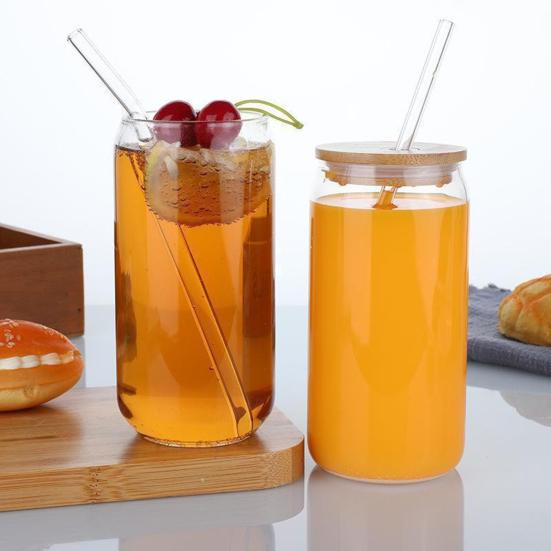 Меняющие цвет стеклянные стаканы с крышками и соломинками 16/20 унций, мультяшные, летние, для холодного кофе, холодный тамблер, персонализированный стеклянный контейнер для напитков