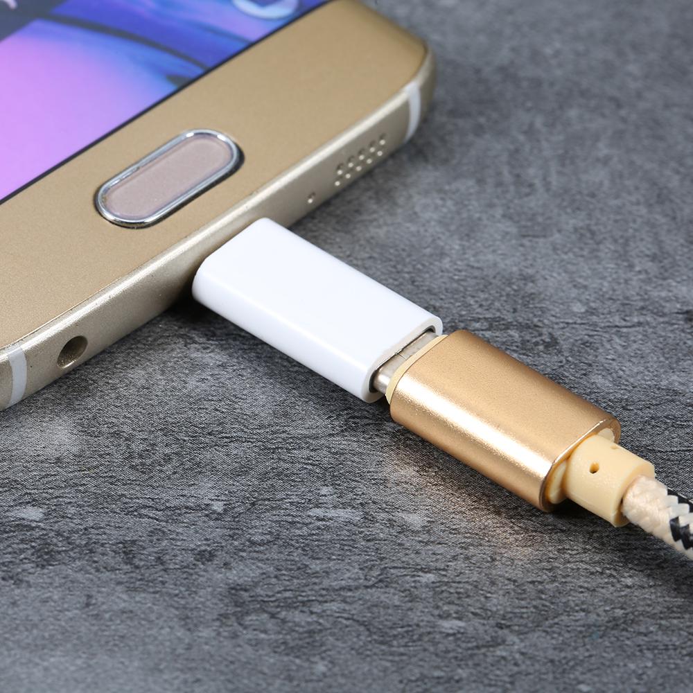 Разъем преобразования типа C в Micro USB, адаптер для синхронизации данных с гнезда на штекер, белый