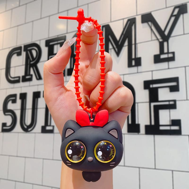 Мультяшная заплетенная девочка, сжимающая, с выпученными глазами, артефакт для снятия стресса, милый брелок-подвеска, интернет-знаменитость, безделушка для снятия стресса, кукла