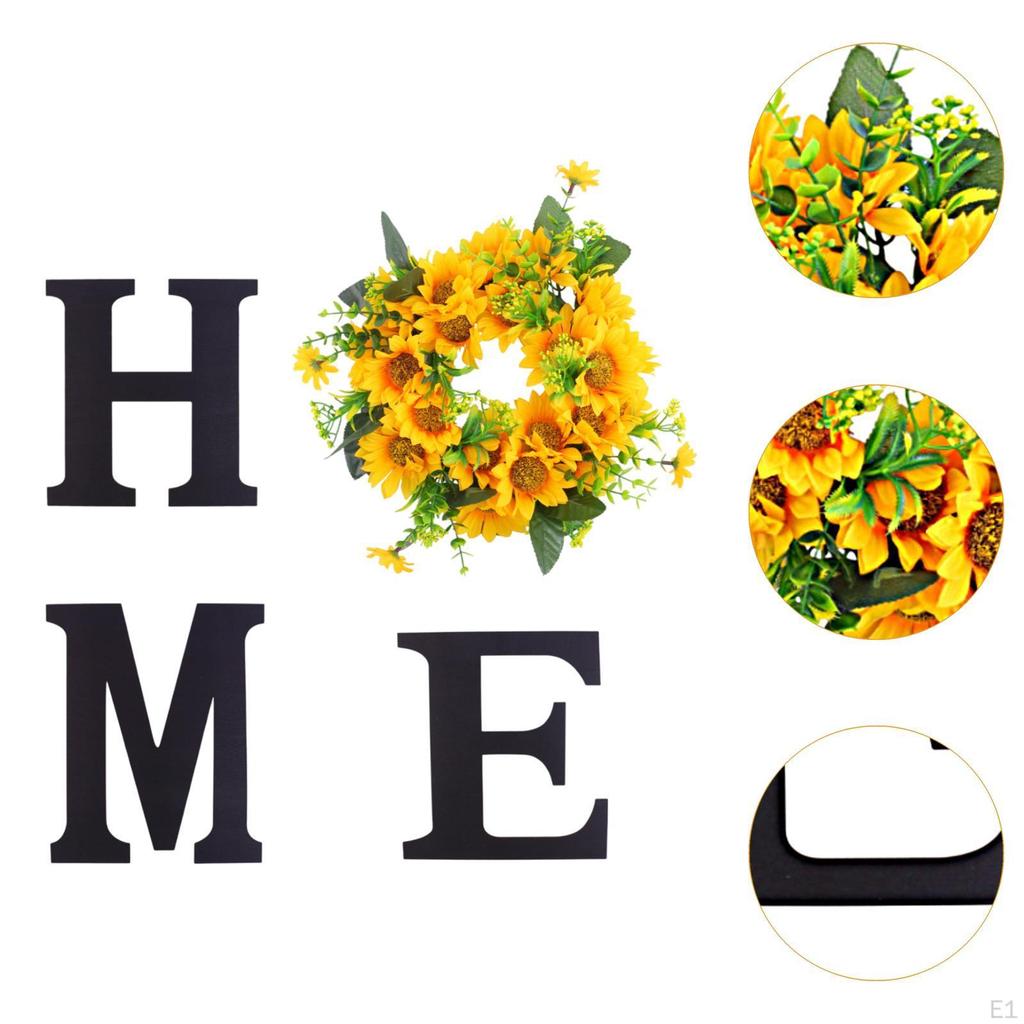 Decorative Sign Floral Wreath Front Door Festival Living Room Versatile Elegant Housewarming Party