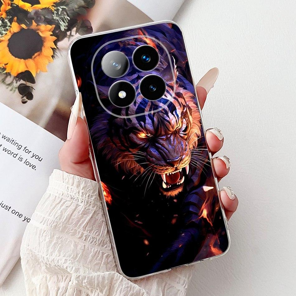 Для Xiaomi Redmi Note 14 Pro+ Крутой Чехол для Телефона с Рисунком Дракона и Тигра Для Redmi Note14 Pro Plus 5G Мягкий Силиконовый TPU Чехол
