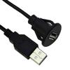 Зарядный кабель USB "папа" - "мама" Провод для передачи данных с креплением на панель приборной панели автомобиля для ПК, ноутбука Встраиваемый удлинительный кабель