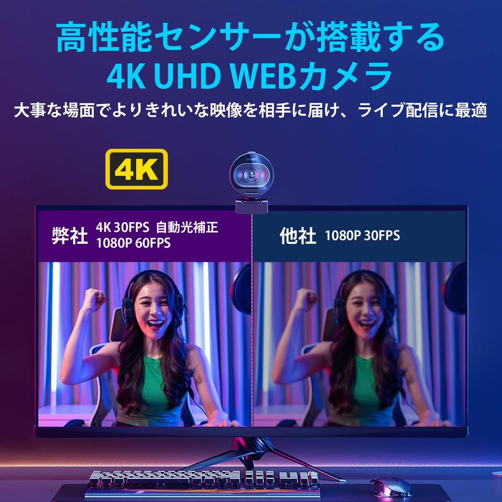 Веб-камера 4K UHD EMEET S600 WEB-камера 8 миллионов пикселей 1080p 60 кадров в секунду Оснащена датчиком угла обзора PDAF автофокусом два микрофона с шумоподавлением