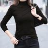Winter Warm Women Blouse Thick Turtleneck Pullovers Bottoming Shirt for Women Warm Blouse