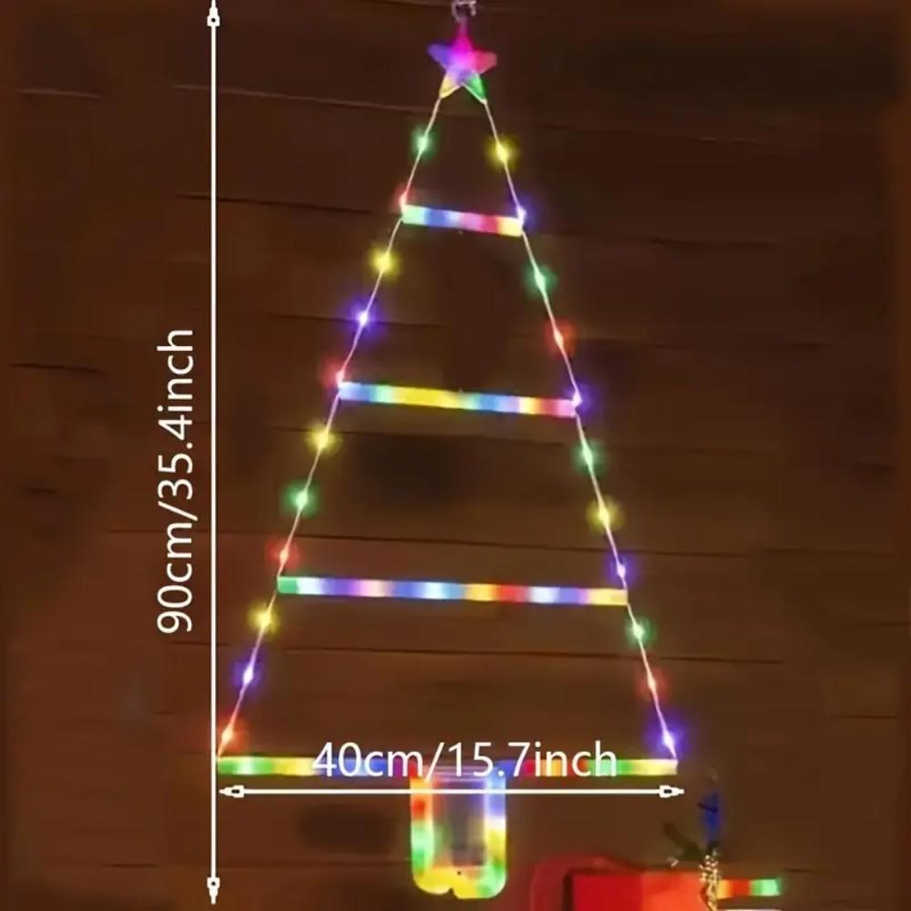 LED Christmas Tree Climbing Ladder Lights - Indoor/Outdoor Holiday Decoration