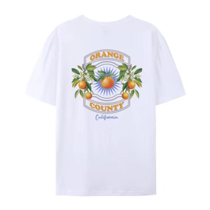 Cute Aesthetic Citrus Botanical T Shirt 90 Retro Orange County Fruit Graphic Tees Oversized Streetwear Unisex Top Unisex Clothing