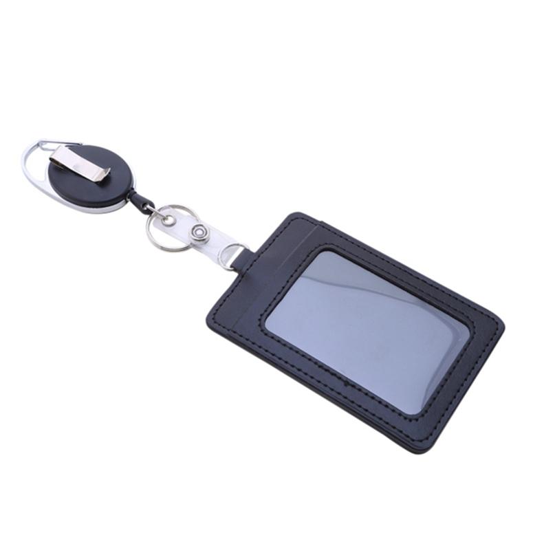 Практичный держатель для удостоверения личности, держатель для карты, кошелек из искусственной кожи, держатель для удостоверения личности, пряжка для значка