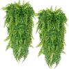 1pc Persian Fern Leaves Artificial Hanging Plants Vines Home Wedding Christmas Decor Plastic Grass Wall Balcony Room Decoration