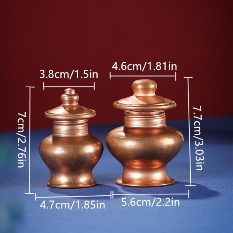 Мини-Красный Медный Драгоценный Камень Богатство Водолея Украшения Тибетский Чистый Медь Мани Сокровище Бутылка Водолея Горшок Тибетская Тантра Буддизм Тибетский