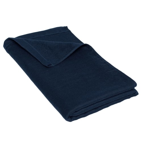 Bloom Japanese-Made Gauze Bath Towel, Single Towel, Speed-Dry, Senshu Towel, Quick-Drying, Lightweight, Thin, 100% Cotton (Navy)