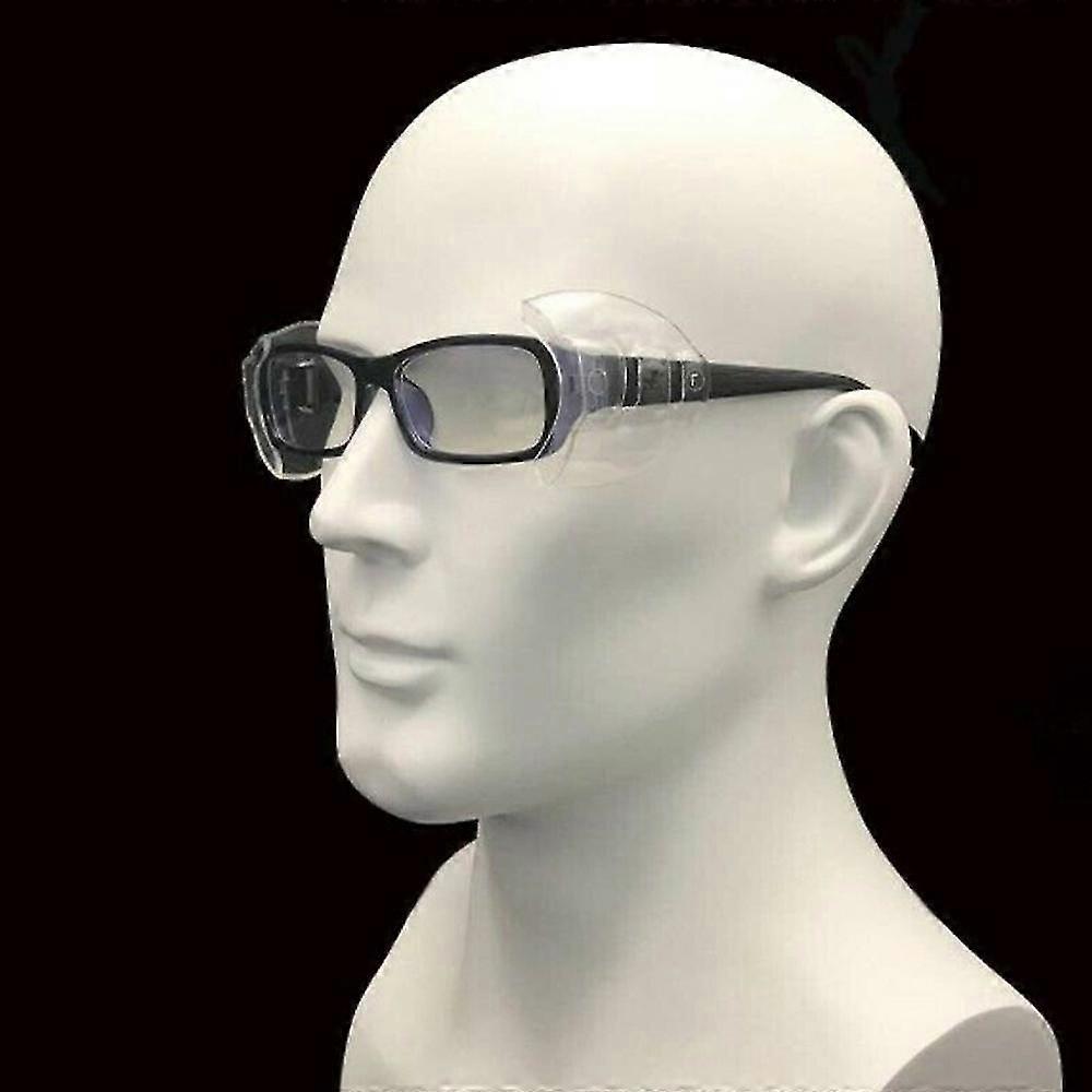 2 Pairs Universal Eyeglass Side Shields (Clear, Protection from Wind & Dust)