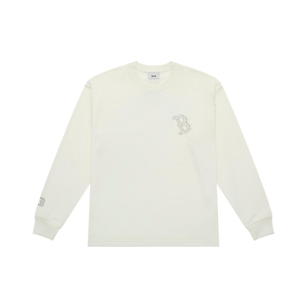 Новая базовая коллекция MLB Boston Red Sox 25FW Футболка Унисекс Слоновая кость Белый 3ATSB0554-43IVS