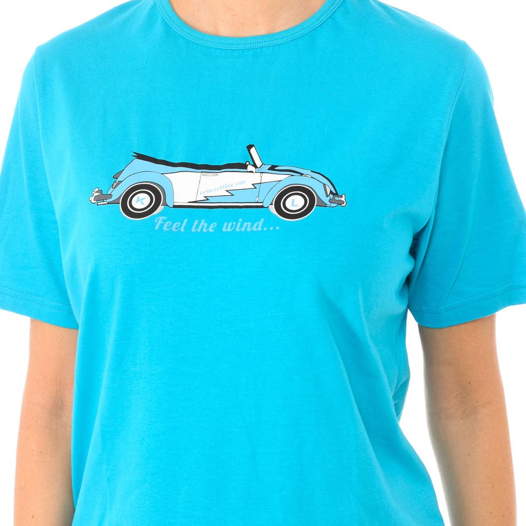 Женская летняя пижама из хлопка с короткими рукавами KL40000