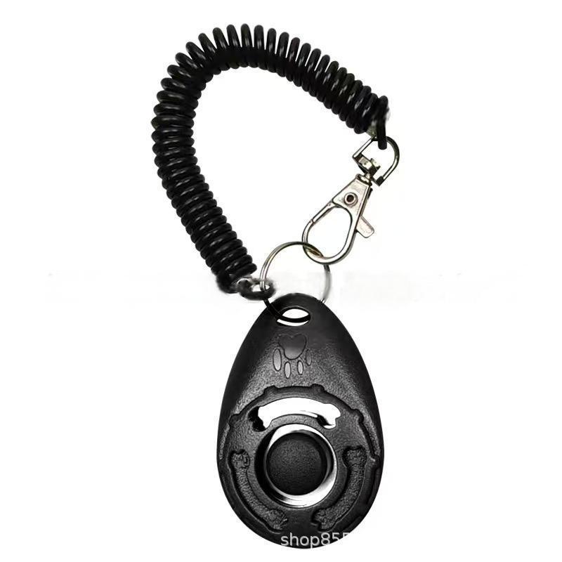 Овальный кликер для дрессировки собак с веревкой и черной кнопкой