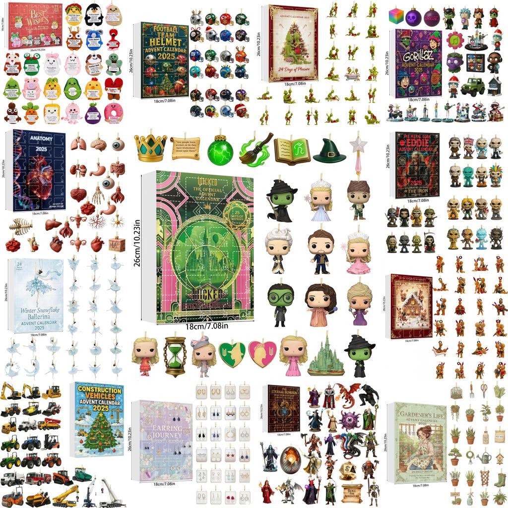 Горилла ВВС Балет Акриловое Дерево Украшение Адвент-календарь Слепая Коробка Подарок Для Праздничного Декора