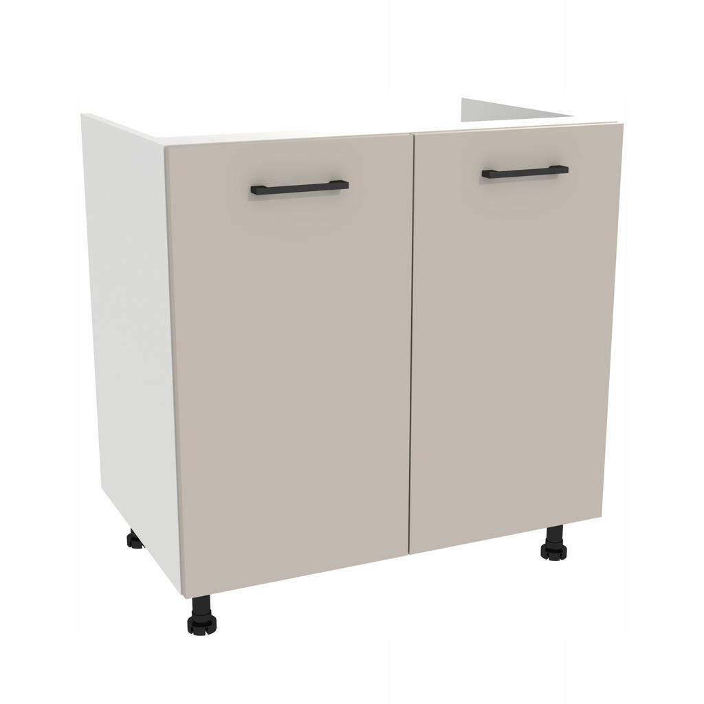 Lower Kitchen Cabinet Under the Sink 80 Capri Body White Front Cashmere Matte