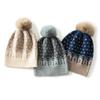 Autumn and winter new cashmere hat women's fashion jacquard warm ear protection bag head hat fox hairball wool hat
