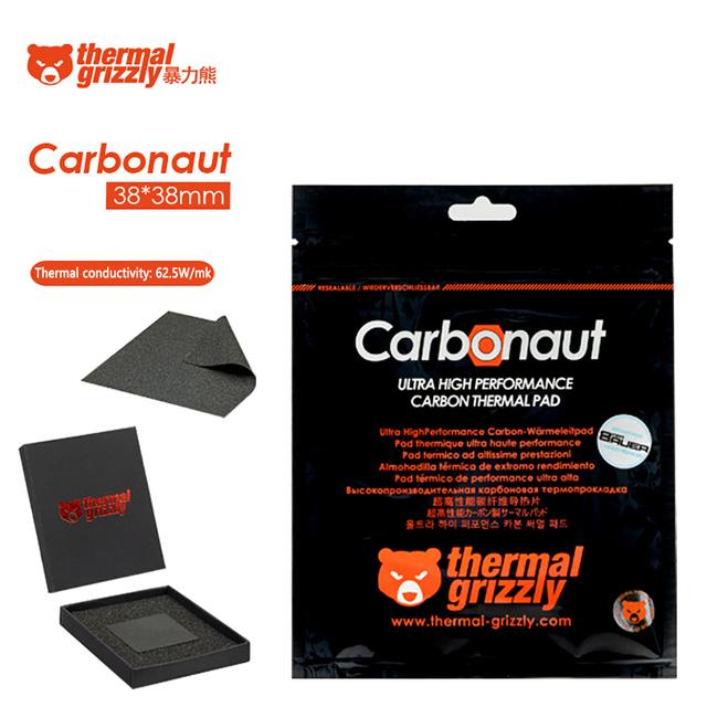 Thermal Grizzly Carbonaut 0,2 мм Углеродная термопрокладка Нелипкая Гибкая Многоразовая Термосиликоновая прокладка для CPU/GPU/PS4/Материнской платы