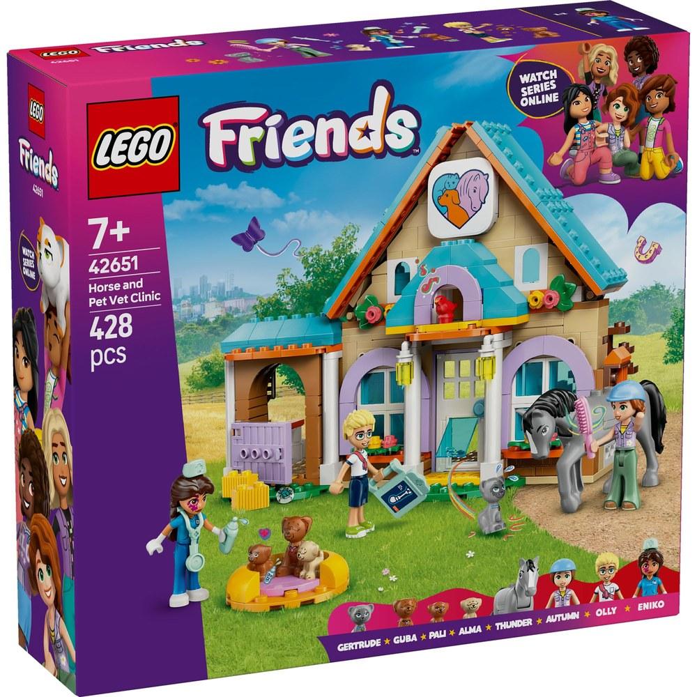 Набор игрушек LEGO Friends Ветеринарная клиника и питомцы 42651 Строительные блоки для детей 7-9 лет Ролевая игра Животные Живые существа Подарок