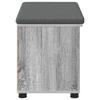 Hall Bench with Cushion and Shelf Grey Sonoma 80 x 38 x 46 cm