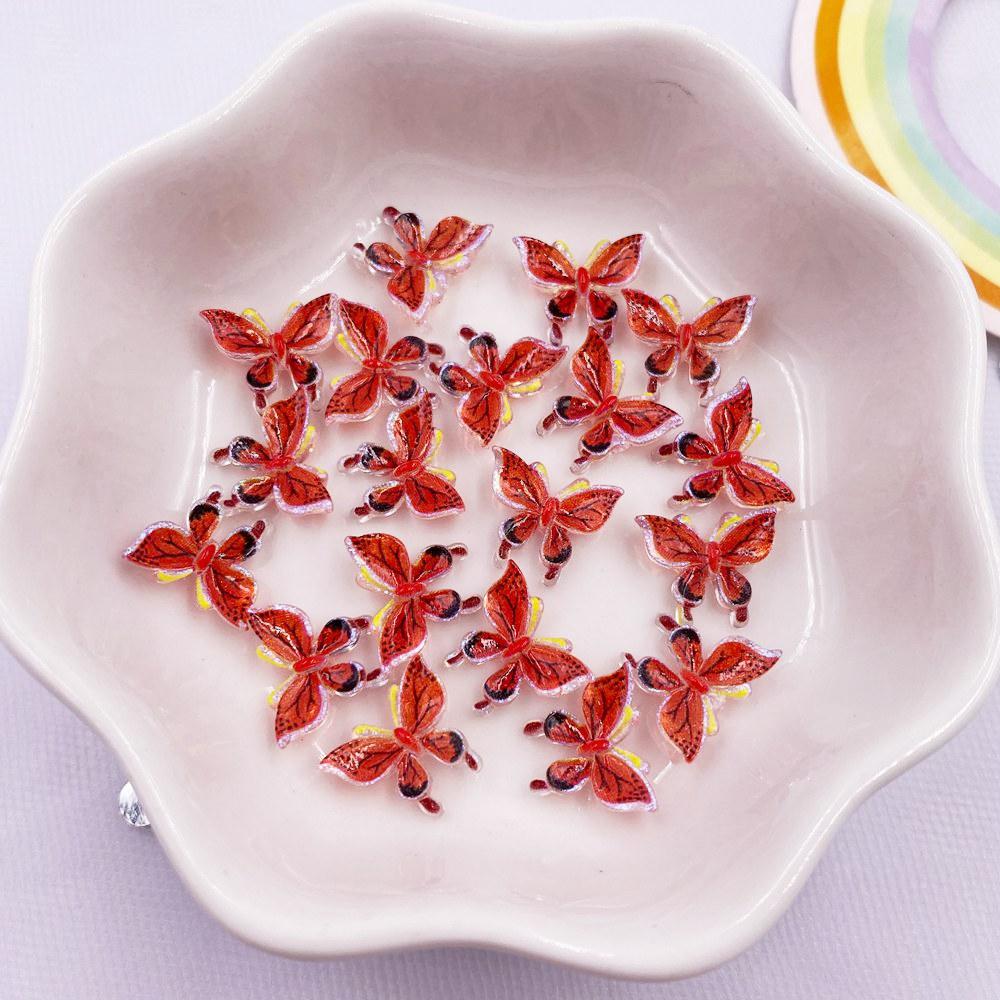 50 шт. красочные мини-милые хрустальные бабочки для дизайна ногтей с плоской задней поверхностью, стразы, аппликация, сделай сам, свадебный декор для скрапбукинга, поделки