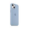 (Baby Blue)For iPhone 13 Compatible with MagSafe Liquid Silicone Phone Back Cover [Induction Popover] less