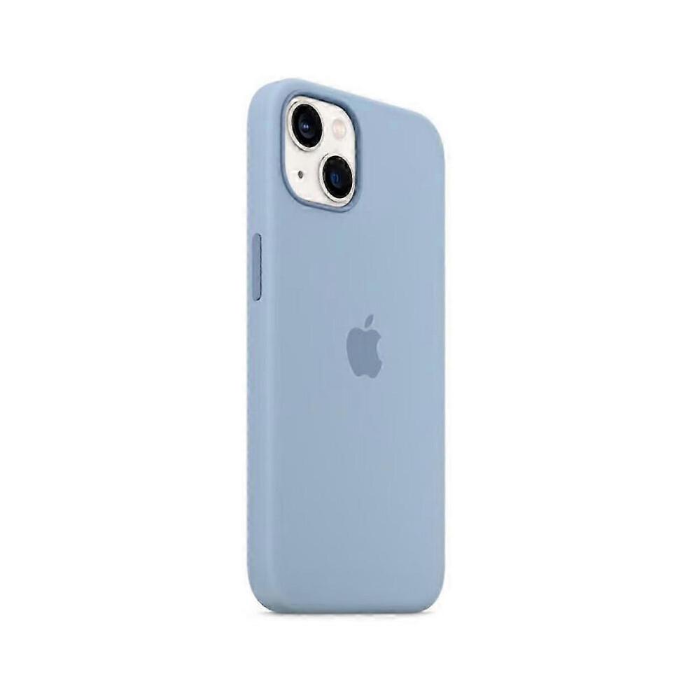 (Baby Blue)For iPhone 13 Compatible with MagSafe Liquid Silicone Phone Back Cover [Induction Popover] less
