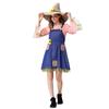 Halloween Parent-Child Dress Plaid Girl Strap Skirt Wizard of Oz Scarecrow Performance Dress