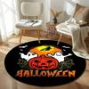 Head Bat Castle Halloween Round Rugs Carpet Child Room Floor Mats Playroom Upholstery Living Room Bedroom Fashion Gaming Rug
