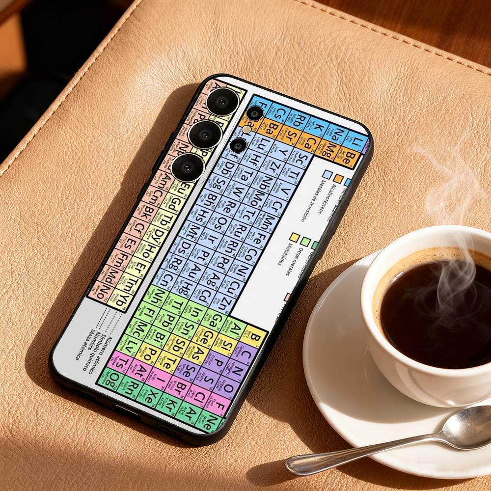 P-Periodic T-Table Of Elements Phone Case For Samsung S26,S25,24,23,22,30,21,10,9,Ultra,Plus,Lite,Black Soft Case